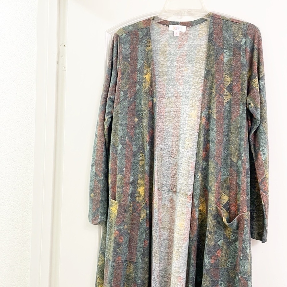 LuLaRoe geometric print cardigan - Picture 2 of 5
